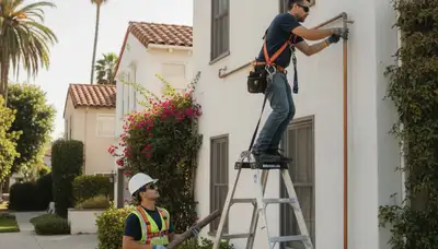 Pasadena, CA plumber repairing a pipe for local plumbing service