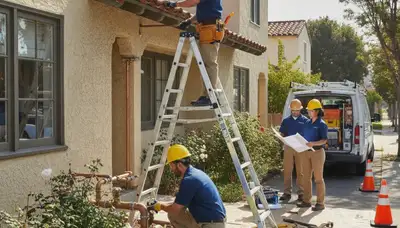 Pasadena, CA plumber repairing a residential pipe for reliable plumbing service