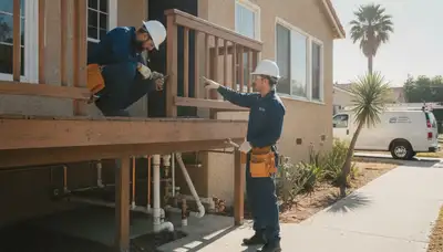 Pasadena, CA plumber repairing a residential pipe for fast plumbing service