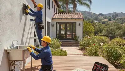 Pasadena, CA plumber repairing a leak for a residential plumbing service call