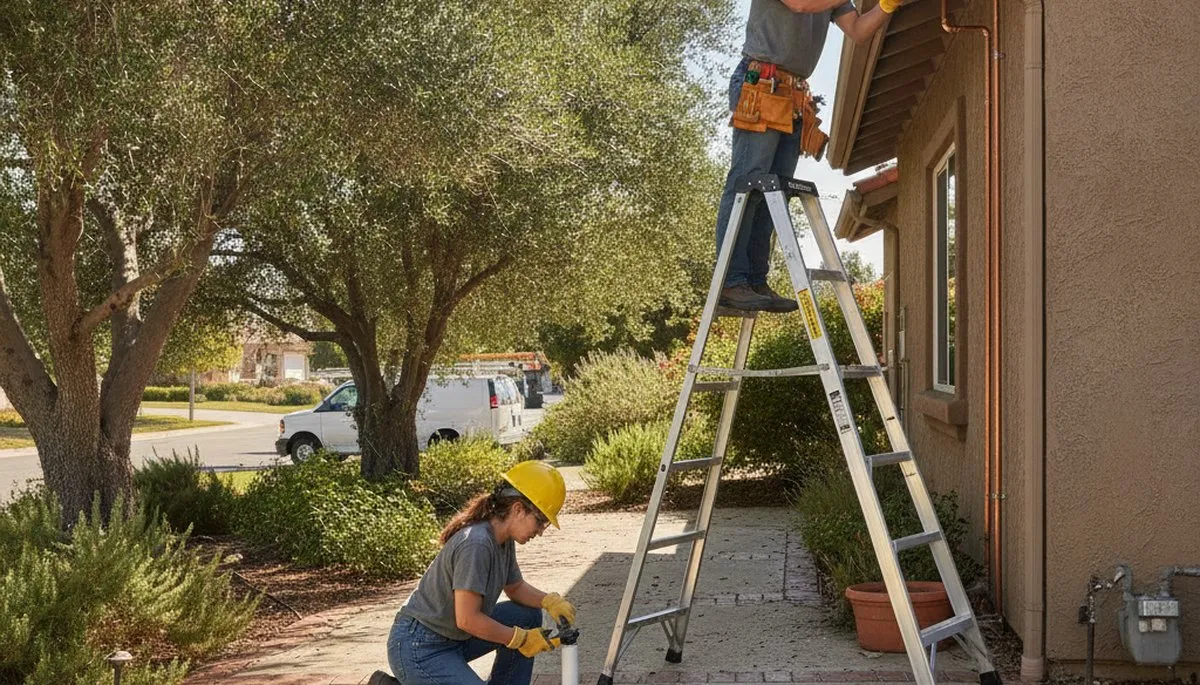Pasadena, CA plumber repairing a leak for a local plumbing service