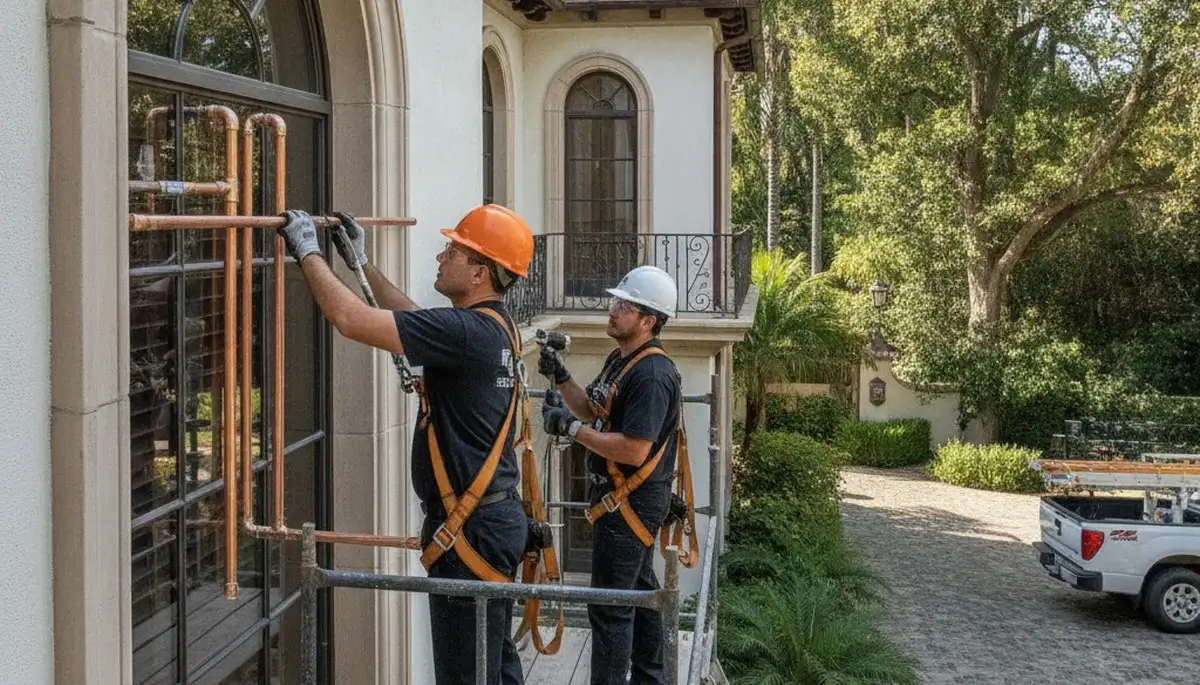 Pasadena, CA plumber repairing residential pipe leak for plumbing service area page