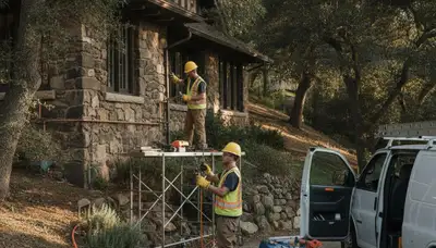 Pasadena, CA plumber repairing a residential plumbing line for reliable local plumbing service