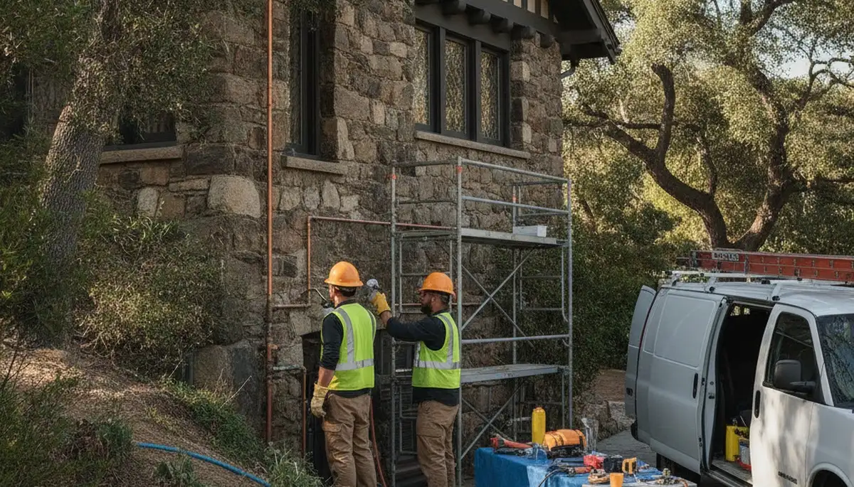 Pasadena, CA plumber repairing a leak for residential plumbing service