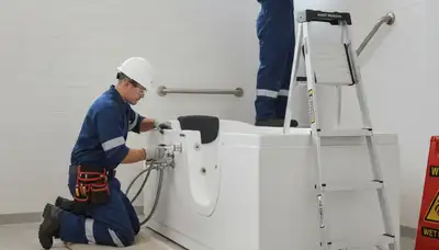 Walk-in tub installation for Pasadena, CA homes by a professional plumbing repair team